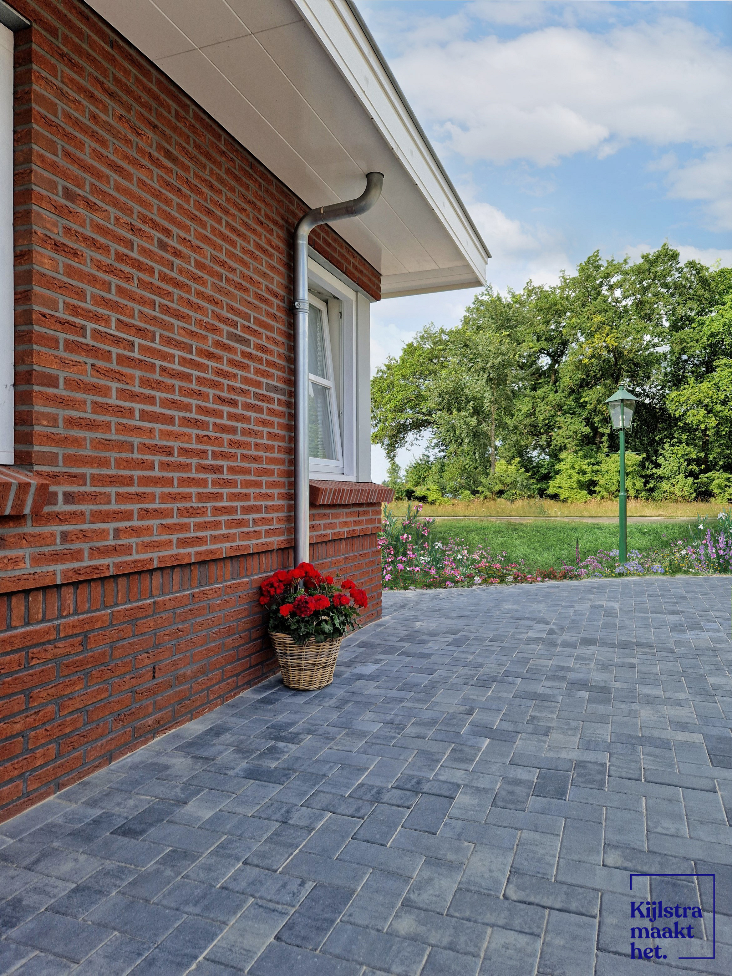 Design brick 8 cm nero/grey komo | Kijlstra Bestrating