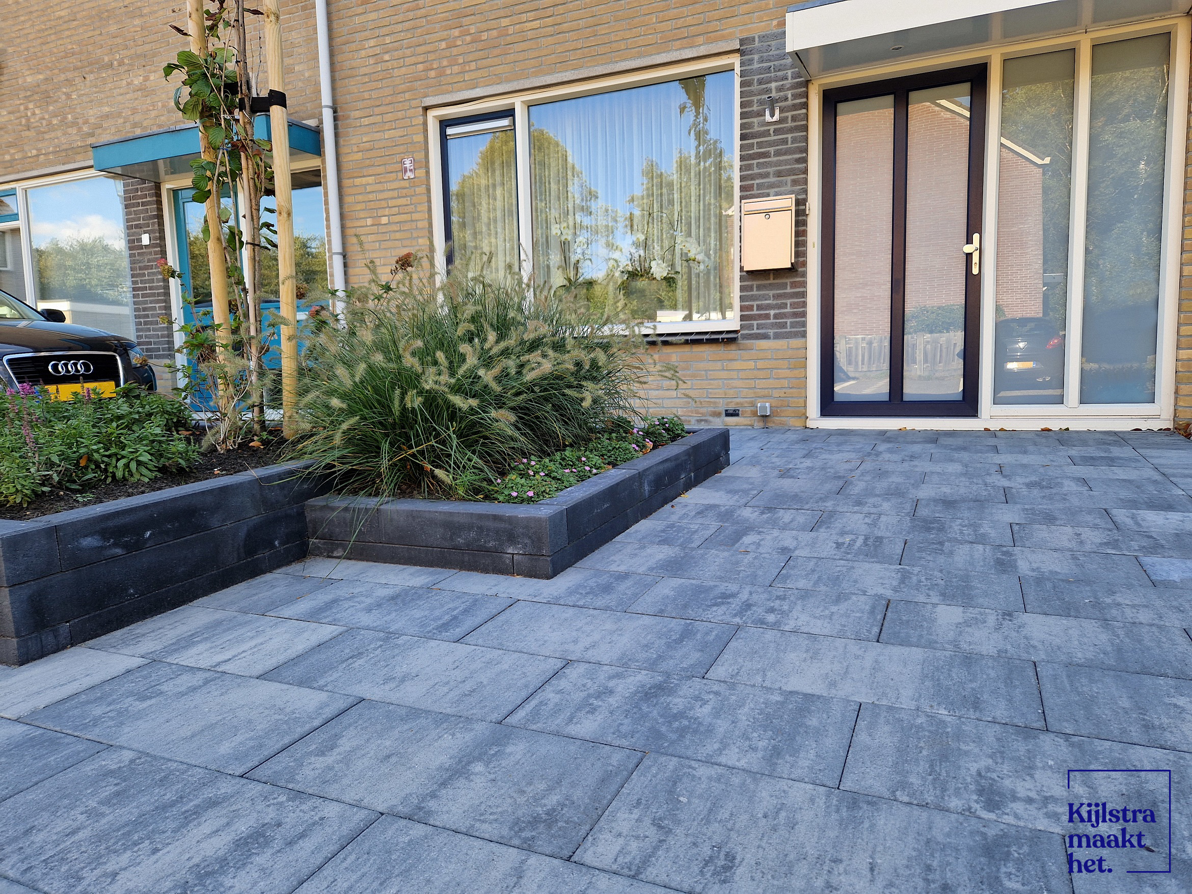 H2O comfort square 60x30x5 cm nero/grey | Kijlstra Bestrating