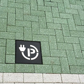 Verkeerstegel 30x30x6 cm met opdruk P