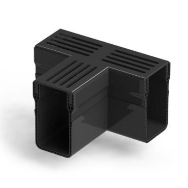 U-Drain afvoergoot WaterWijs 10-6,5-T koppelstuk zwart