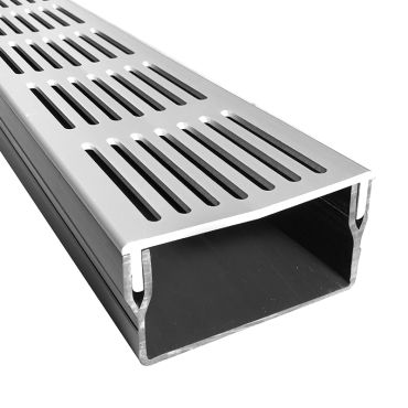 U-Drain afvoergoot WaterWijs 5-10/100 cm zilver