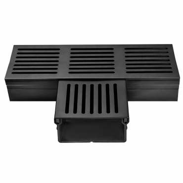 U-Drain afvoergoot WaterWijs 5-10-T koppelstuk zwart