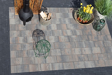 Patio square 20x30x6 cm tricolore