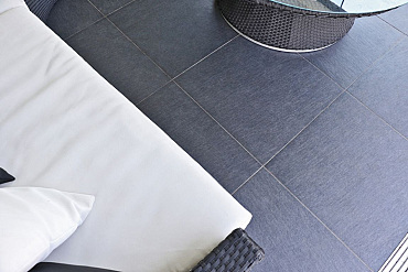 Ceramaxx 60x60x3 cm ardesia nero 2.0 rect.