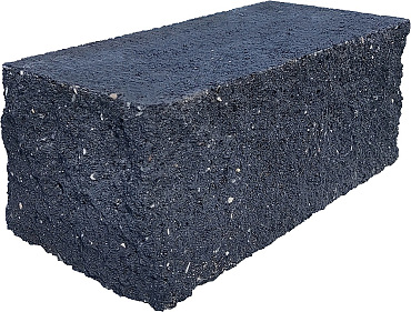 Splitrock hoekstuk 29x13x11 cm antraciet geknipte kopse kant