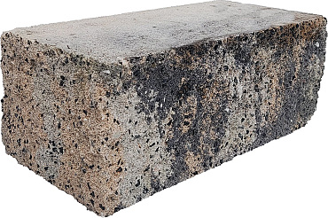 Splitrock hoekstuk 29x13x11 cm grigio camello geknipte kopse kant