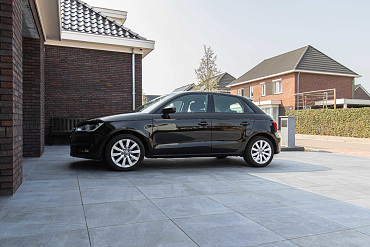 Ceramaxx 60x60x3 cm durban slate black berry rect.