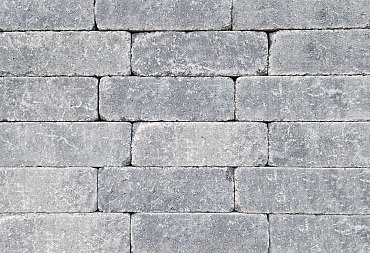 Stonique trommel longstone 7 cm grijs/zwart