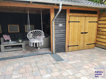 Stonique trommel 20x30x6 cm oud bruin