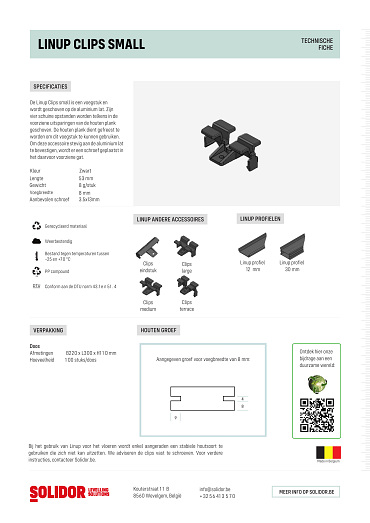 Linup clips wand & plafond small