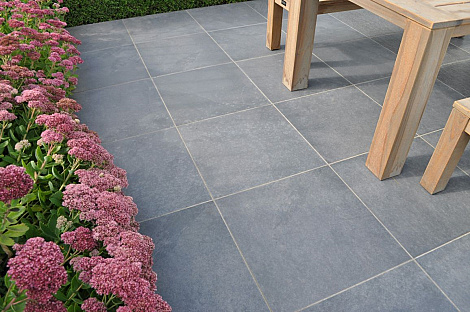 Ceramaxx 60x60x3 cm durban slate black berry rect.