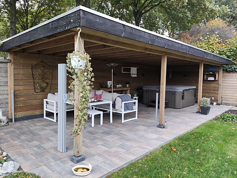 Patio square 60x30x5 cm tricolore