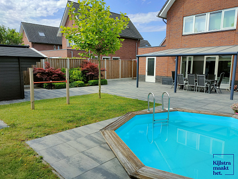 Patio square 60x60x4 cm nero/grey