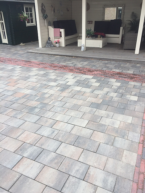Patio square 20x30x6 cm tricolore