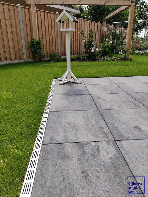 Aquadrain afvoergoot grijs 100x10x6,5 cm
