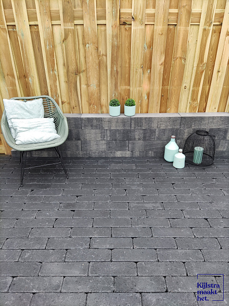 Stonique trommel longstone 7 cm antraciet