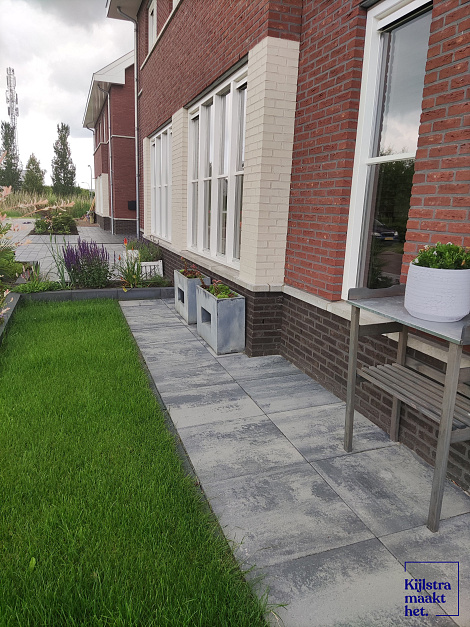 Patio square 60x60x4 cm nero/grey