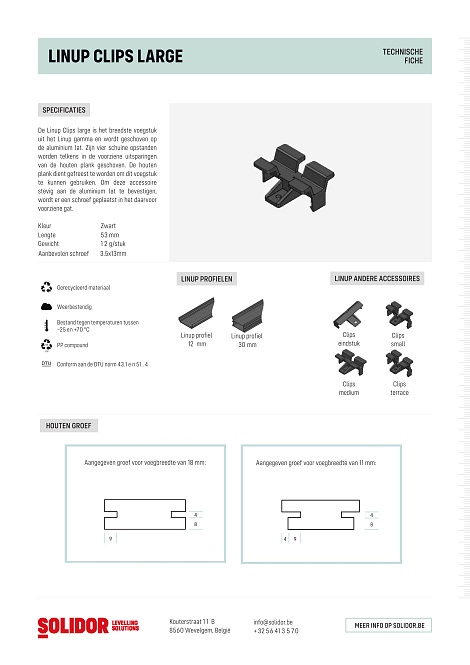 Linup clips wand & plafond large