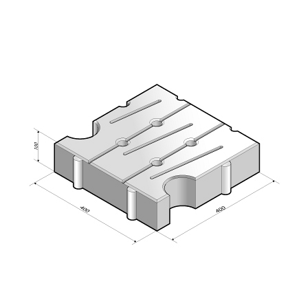 Dynaflex 40x40x10 cm