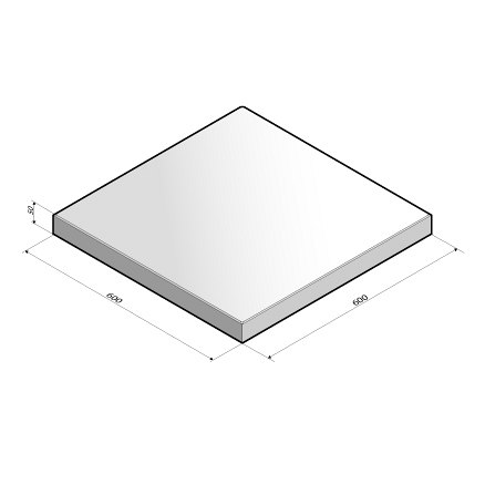 Tegel 60x60x5 cm HK