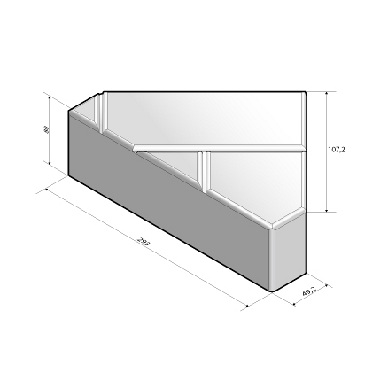 Bisschopsmuts 8 cm met schijnvoeg t.b.v. betonstraatsteen