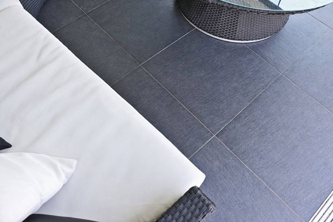 Ceramaxx 60x60x3 cm ardesia nero 2.0 rect.