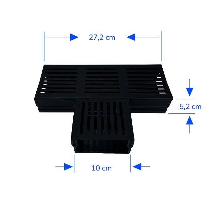 U-Drain afvoergoot WaterWijs 5-10-T koppelstuk zwart