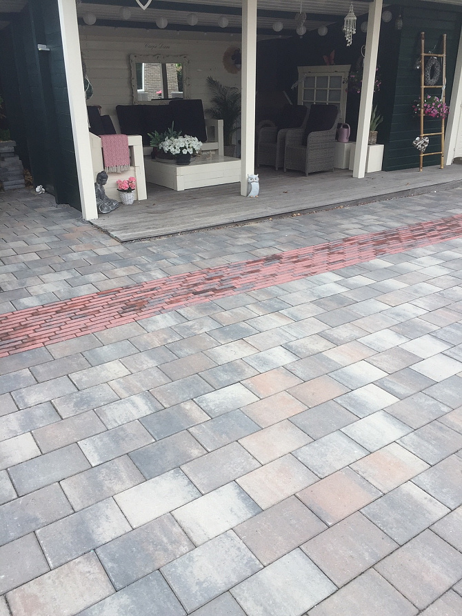 Patio square 20x30x6 cm tricolore