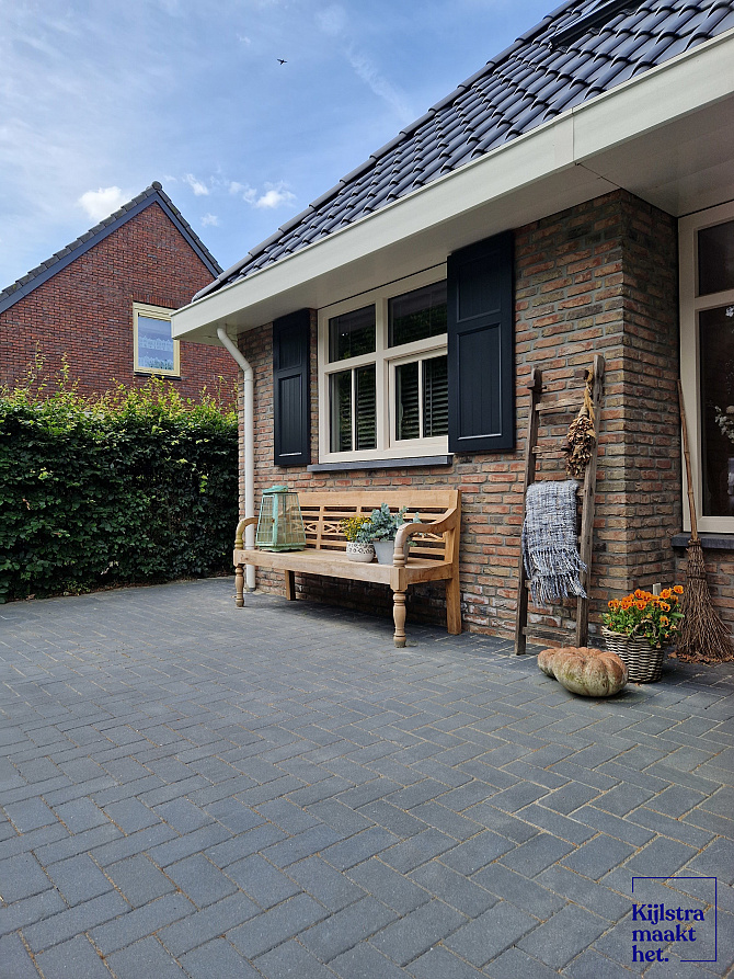 Design brick 6 cm black mini facet komo
