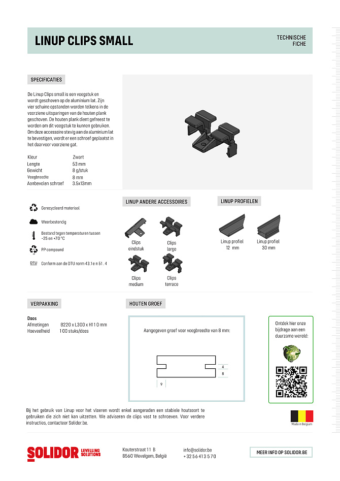 Linup clips wand & plafond small