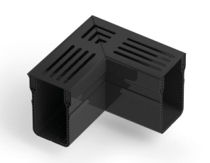 U-Drain afvoergoot WaterWijs 10-6,5-X hoekstuk zwart