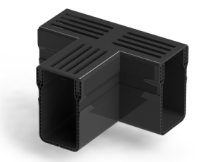 U-Drain afvoergoot WaterWijs 10-6,5-T koppelstuk zwart