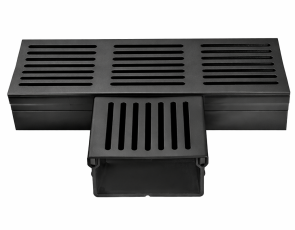 U-Drain afvoergoot WaterWijs 5-10-T koppelstuk zwart