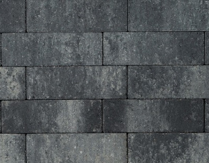 Longstone opritsteen 7 cm grijs/zwart