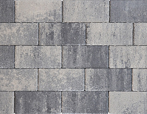 Design brick 6 cm nero/grey mini facet komo