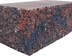Splitrock hoekstuk 29x13x11 cm bruin/zwart geknipte kopse kant