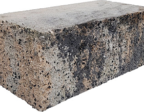 Splitrock hoekstuk 29x13x11 cm grigio camello geknipte kopse kant