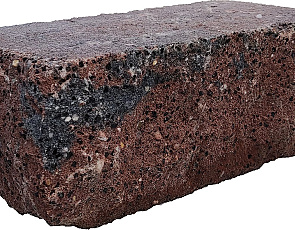Splitrock hoekstuk trommel 29x13x11 cm bruin/zwart geknipte kopse kant