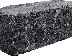 Splitrock hoekstuk trommel 29x13x11 cm grijs/zwart geknipte kopse kant