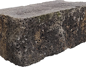 Splitrock hoekstuk trommel 29x13x11 cm grigio camello geknipte kopse kant