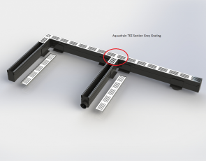 Aquadrain afvoergoot grijs T-splitsing 65/10