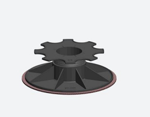 Comfort stelvoet IPV5-8 met rubber onderlaag bereik 5,3 - 8,3 cm