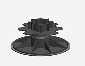 Comfort stelvoet IPV8-11 met rubber onderlaag bereik 8,3 - 11,3 cm