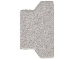 H-verbandsteen half 8 cm grijs komo