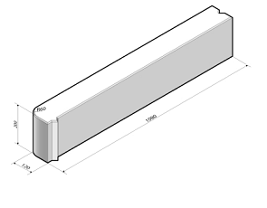 Boomrandband 12x20x108 cm