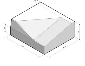 Inritblok 45x20x50 links t.b.v. Trottoirband 13/15