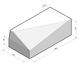 Inritblok 60x20x30 links t.b.v. Trottoirband 13/15