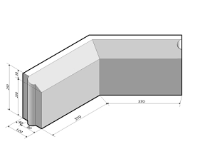 Rijwielpadband 4/12x25 hoekstuk 135' inw