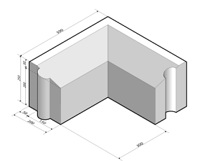Rijwielpadband 5/20x25 hoekstuk 90' inw
