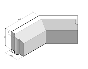 Rijwielpadband 7/20x25 hoekstuk 135' inw